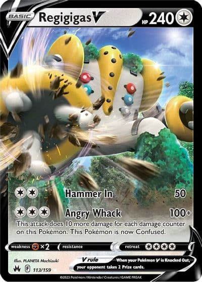 Regigigas V SWSH: Crown Zenith Pokemon card