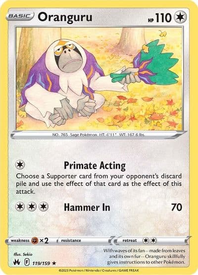 Oranguru SWSH: Crown Zenith Pokemon card