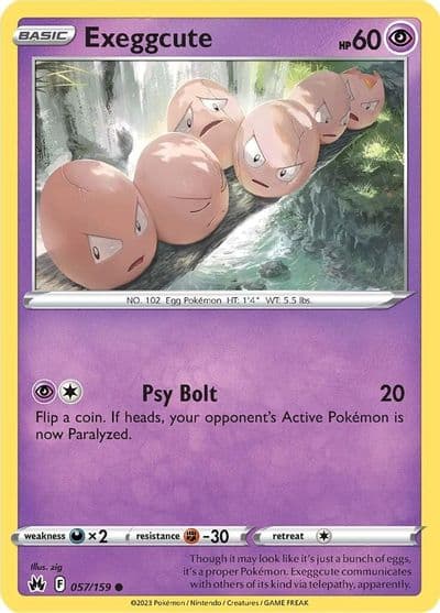 Exeggcute SWSH: Crown Zenith Pokemon card
