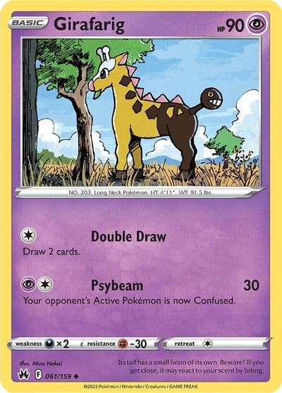 Girafarig SWSH: Crown Zenith Pokemon card