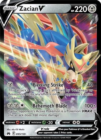Zacian V SWSH: Crown Zenith Pokemon card