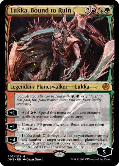 Lukka Bound to Ruin Phyrexia: All Will Be One Magic card