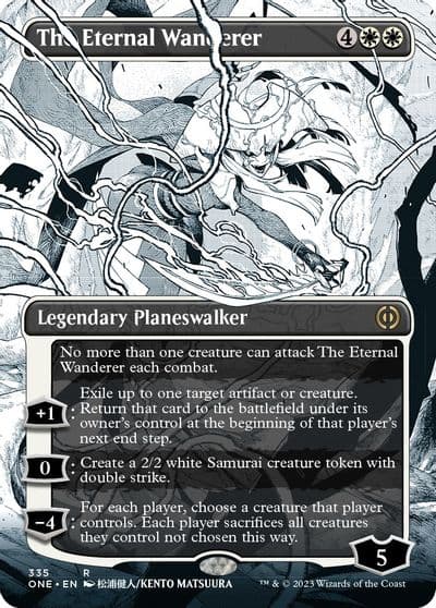 The Eternal Wanderer Borderless Phyrexia: All Will Be One Magic card