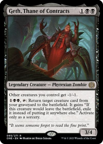 Geth Thane of Contracts Phyrexia: All Will Be One Magic card