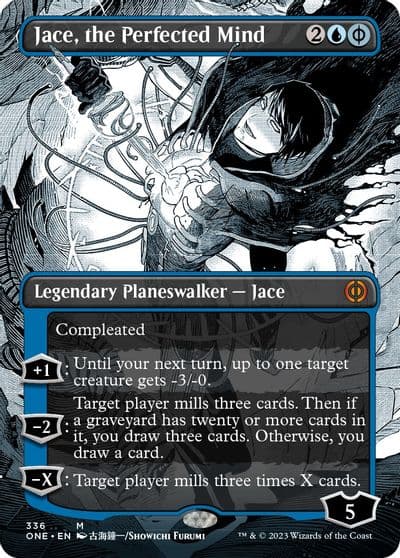 Jace the Perfected Mind Borderless Phyrexia: All Will Be One Magic card