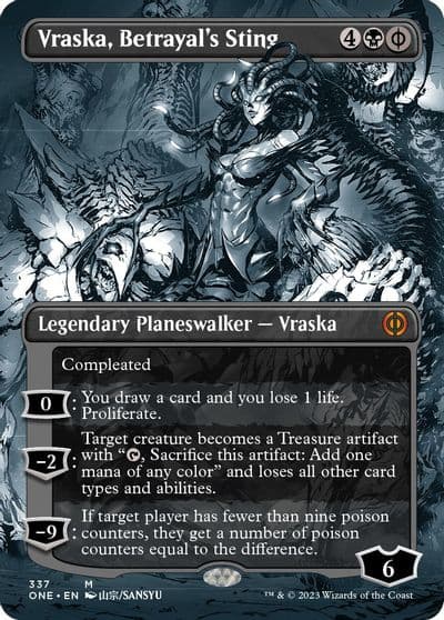Vraska Betrayals Sting Borderless Phyrexia: All Will Be One Magic card