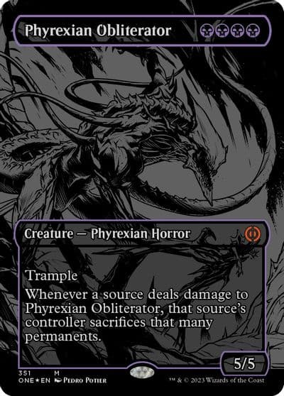 Phyrexian Obliterator Oil Slick Raised Foil Phyrexia: All Will Be One Magic card