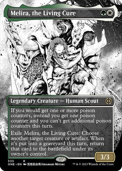 Melira the Living Cure Borderless Phyrexia: All Will Be One Magic card