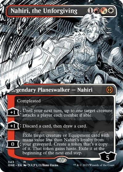 Nahiri the Unforgiving Borderless Phyrexia: All Will Be One Magic card