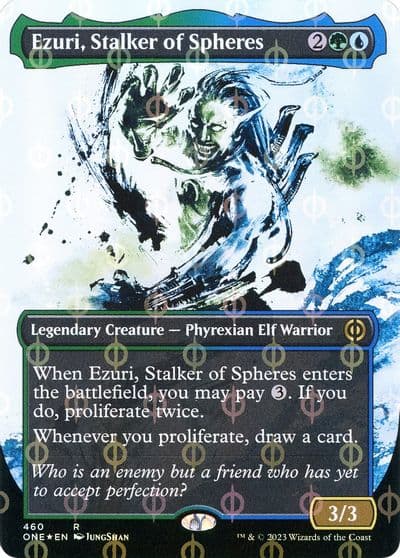 Ezuri Stalker of Spheres Showcase Step and Compleat Foil Phyrexia: All Will Be One Magic card