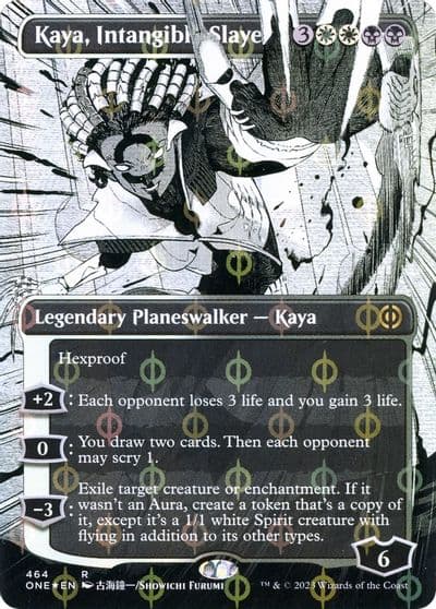 Kaya Intangible Slayer Borderless Step and Compleat Foil Phyrexia: All Will Be One Magic card
