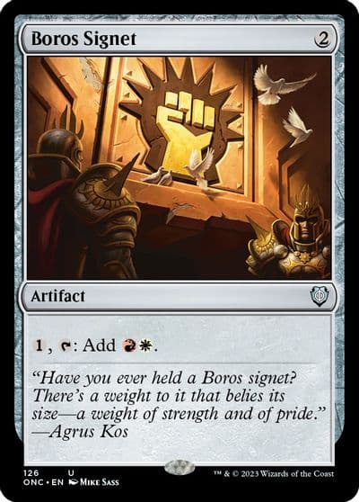 Boros Signet Commander: Phyrexia: All Will Be One Magic card
