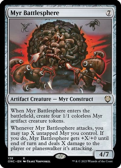 Myr Battlesphere Commander: Phyrexia: All Will Be One Magic card