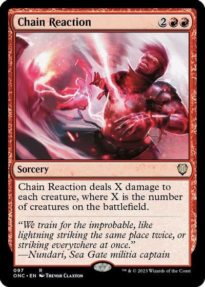 Chain Reaction Commander: Phyrexia: All Will Be One Magic card