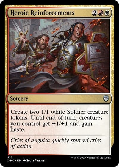 Heroic Reinforcements Commander: Phyrexia: All Will Be One Magic card
