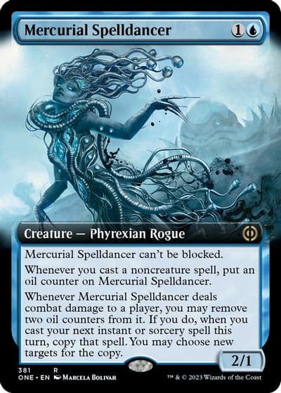 Mercurial Spelldancer Extended Art Phyrexia: All Will Be One Magic card