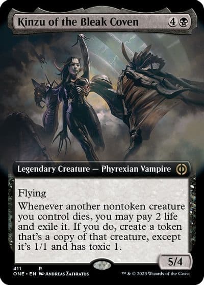 Kinzu of the Bleak Coven Extended Art Phyrexia: All Will Be One Magic card
