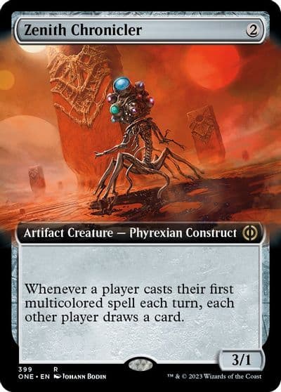 Zenith Chronicler Extended Art Phyrexia: All Will Be One Magic card
