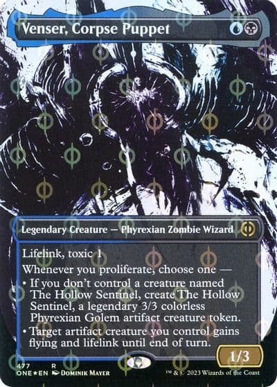 Venser Corpse Puppet Showcase Step and Compleat Foil Phyrexia: All Will Be One Magic card