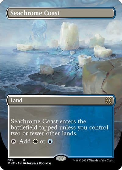 Seachrome Coast Borderless Phyrexia: All Will Be One Magic card