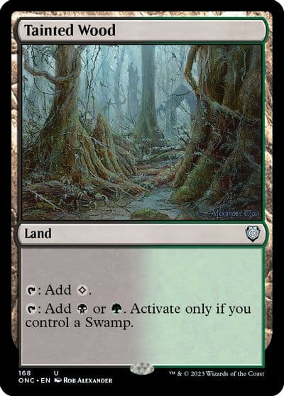 Tainted Wood Commander: Phyrexia: All Will Be One Magic card