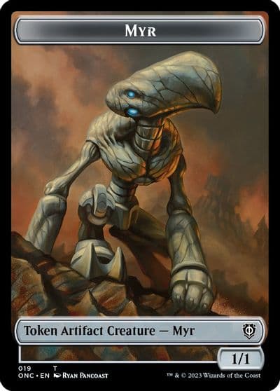 Myr Thopter Double Sided Token Commander: Phyrexia: All Will Be One Magic card
