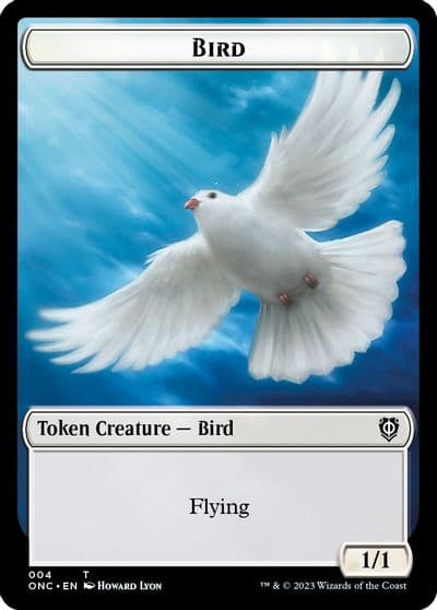 Bird Cat Double Sided Token Commander: Phyrexia: All Will Be One Magic card