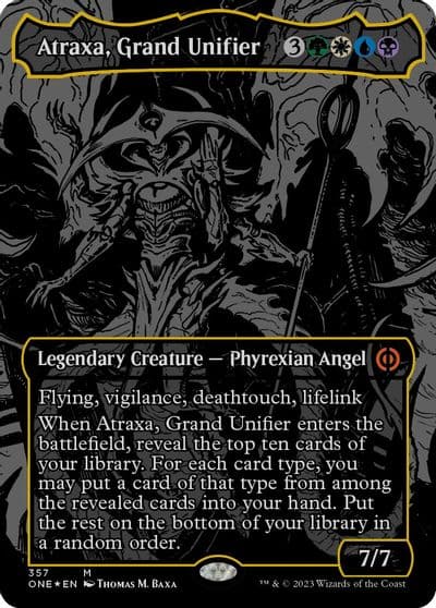 Atraxa Grand Unifier Oil Slick Raised Foil Phyrexia: All Will Be One Magic card