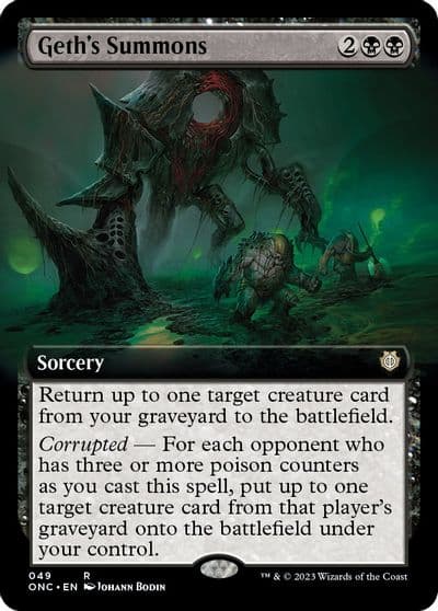 Geths Summons Extended Art Commander: Phyrexia: All Will Be One Magic card