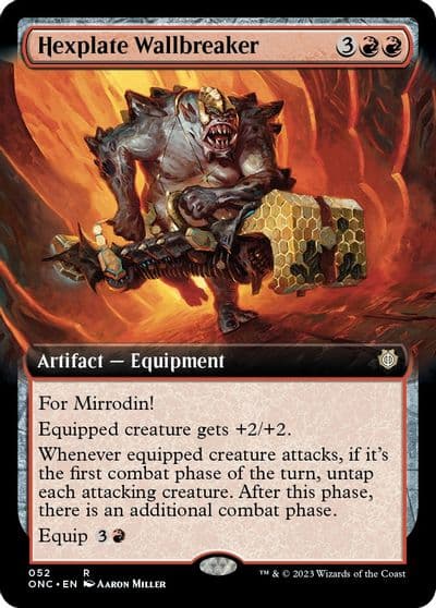 Hexplate Wallbreaker Extended Art Commander: Phyrexia: All Will Be One Magic card