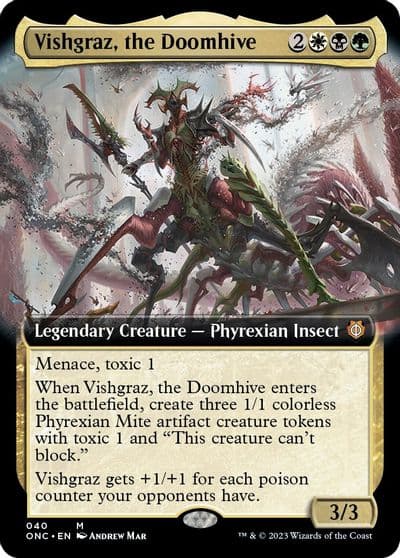 Vishgraz the Doomhive Extended Art Commander: Phyrexia: All Will Be One Magic card