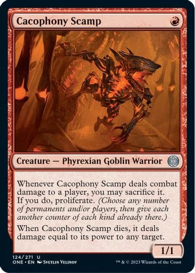 Cacophony Scamp Phyrexia: All Will Be One Magic card