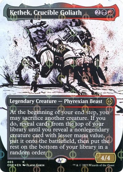 Kethek Crucible Goliath Showcase Step and Compleat Foil Phyrexia: All Will Be One Magic card
