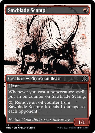 Sawblade Scamp Showcase Phyrexia: All Will Be One Magic card