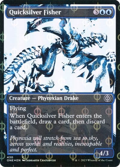 Quicksilver Fisher Showcase Step and Compleat Foil Phyrexia: All Will Be One Magic card
