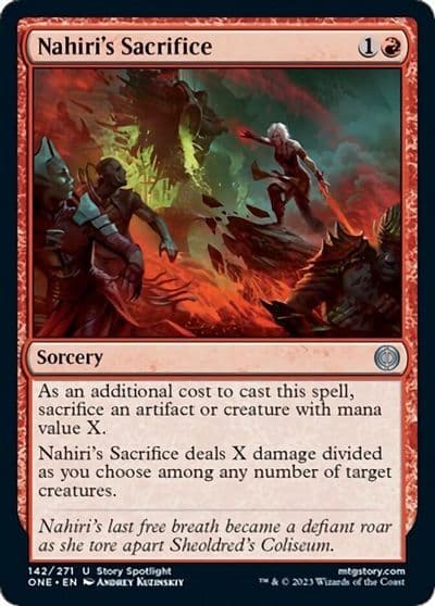 Nahiris Sacrifice Phyrexia: All Will Be One Magic card