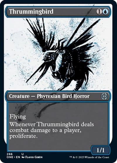 Thrummingbird Showcase Phyrexia: All Will Be One Magic card