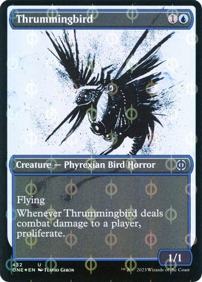 Thrummingbird Showcase Step and Compleat Foil Phyrexia: All Will Be One Magic card