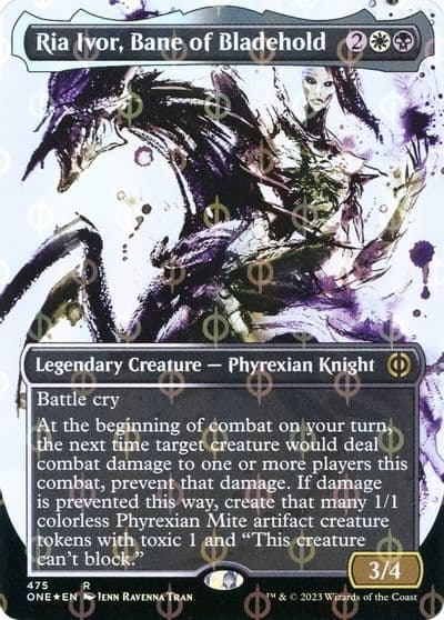 Ria Ivor Bane of Bladehold Showcase Step and Compleat Foil Phyrexia: All Will Be One Magic card
