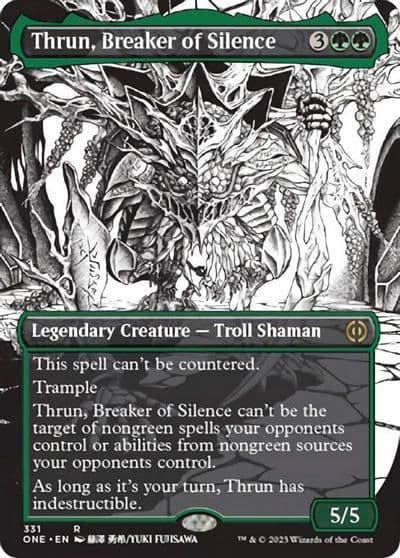 Thrun Breaker of Silence Borderless Phyrexia: All Will Be One Magic card