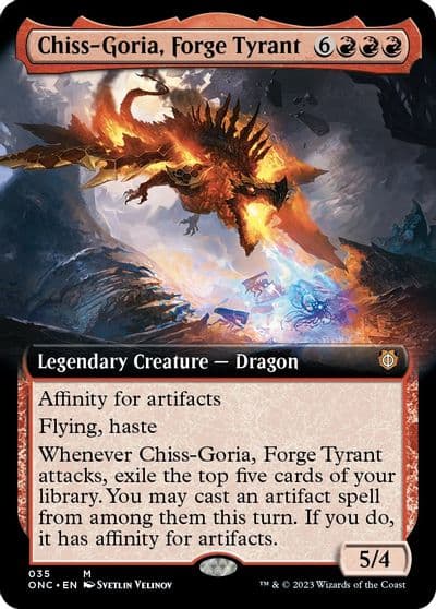 Chiss Goria Forge Tyrant Extended Art Commander: Phyrexia: All Will Be One Magic card