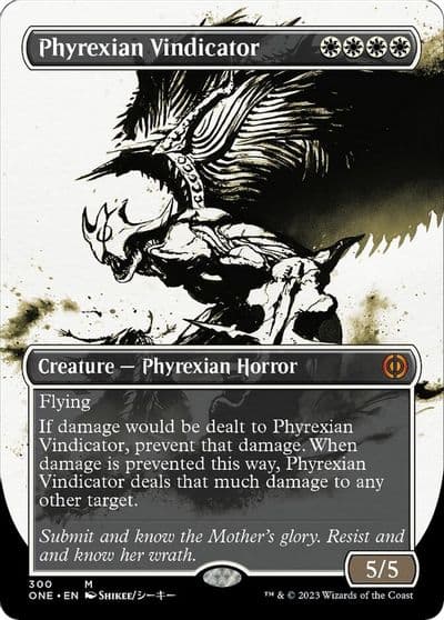 Phyrexian Vindicator Showcase Phyrexia: All Will Be One Magic card