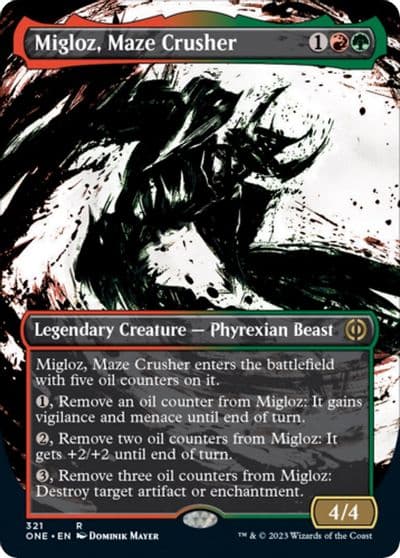 Migloz Maze Crusher Showcase Phyrexia: All Will Be One Magic card