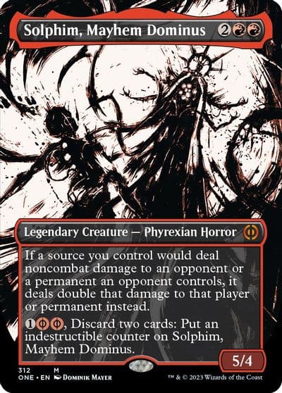 Solphim Mayhem Dominus Showcase Phyrexia: All Will Be One Magic card