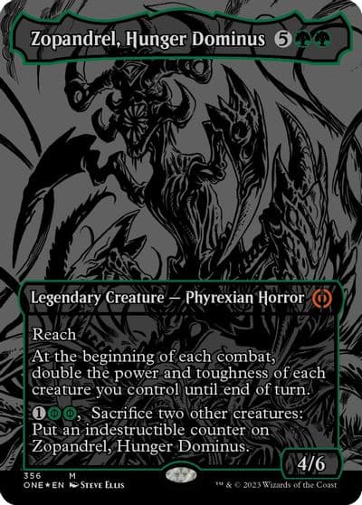 Zopandrel Hunger Dominus Oil Slick Raised Foil Phyrexia: All Will Be One Magic card
