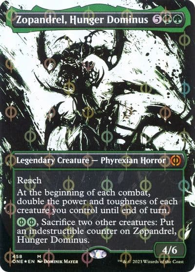 Zopandrel Hunger Dominus Showcase Step and Compleat Foil Phyrexia: All Will Be One Magic card