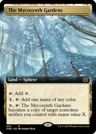 The Mycosynth Gardens Extended Art Phyrexia: All Will Be One Magic card