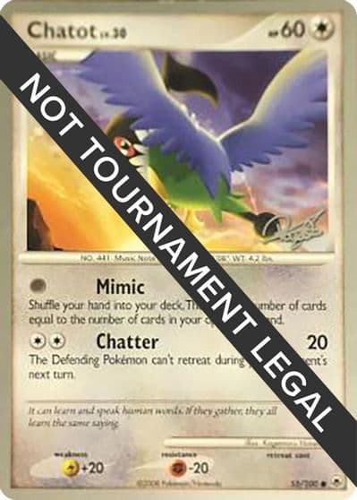 Chatot - 2008 (Paul Atanassov) World Championship Decks Pokemon card