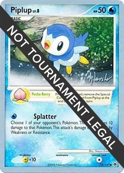 Piplup (72) - 2008 (Dylan Lefavour) World Championship Decks Pokemon card