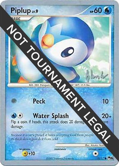 Piplup (15) - 2008 (Dylan Lefavour) World Championship Decks Pokemon card